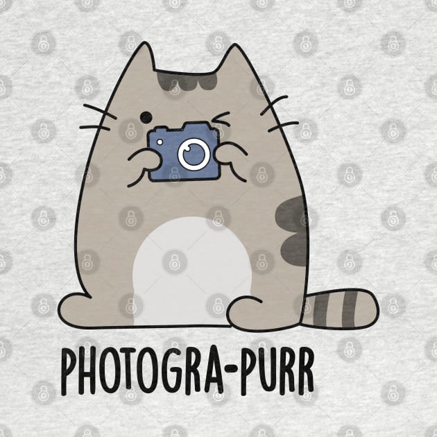 Photogra-purr Cute Cat Photographer Pun by punnybone